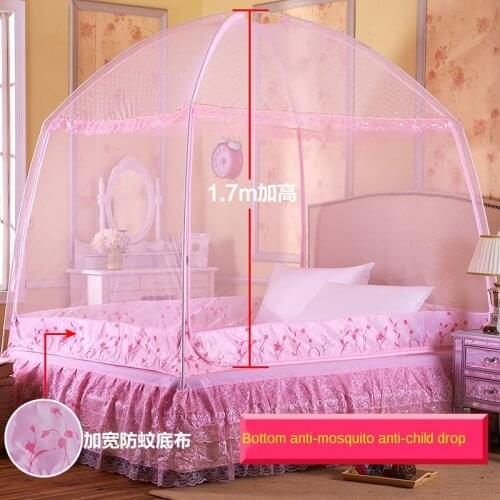 Yurt mosquito net household 1.8m bed 1.5m bracket mosquito net three door childrens fall proof dormitory 1.2m