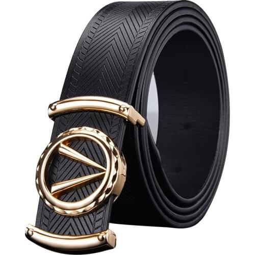 Anxianni High quality Genuine leather belts strap male width 3.4 cm Fashion belts for man and women Vintage