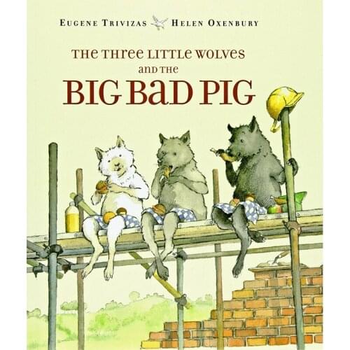 The Three Little Wolves and the Big Bad Pig Educational English Picture Book Learning Card Story Book For Baby Kid Children Gift