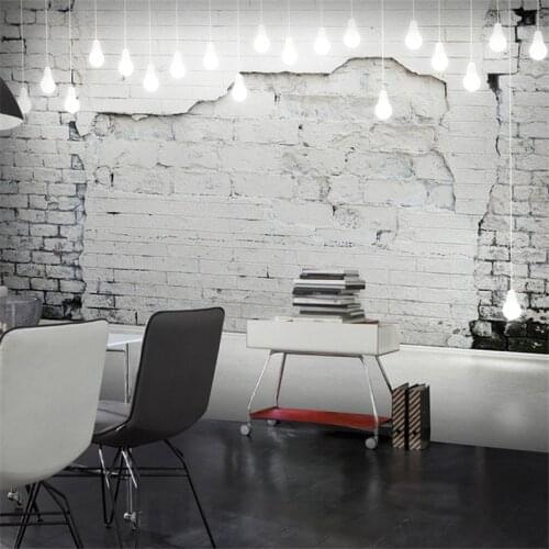 Beibehang Custom industrial wind retro 3D cement brick wall wallpaper bar restaurant gym Cafe wallpaper mural papel de parede