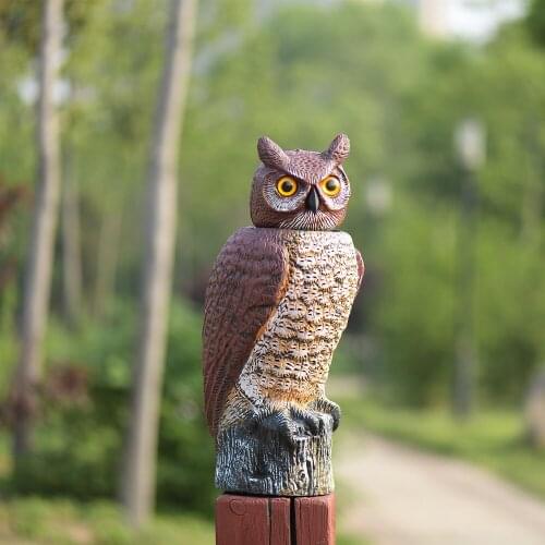 ZILIN Plastic rotating head owl decoy / wind action owl decoy 18*19*46 cm factory outlet