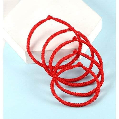Simple Red Rope Braided Bracelet Lucky Thread Handmade Knot Lover Bracelets&Bangles For Women Fashion Jewelry Couples Charm Gift