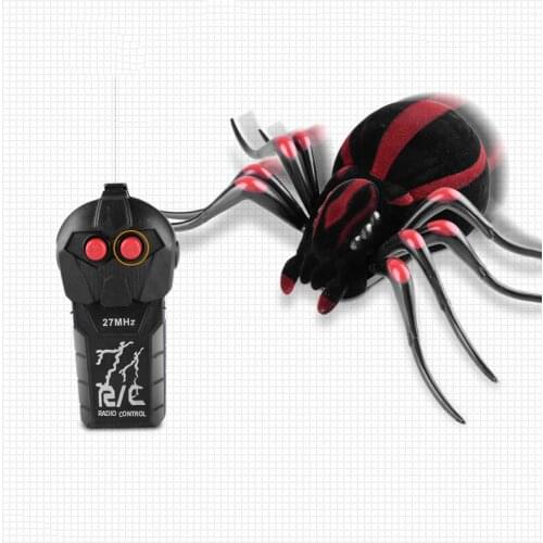 Remote Control Realistic Fake Spider RC Animals RC Prank Insect Scary Trick Toy Halloween RC Tricky Prank Scary Toy gift