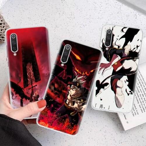 Black Clover Asta Anime Silicon Phone Case For Xiaomi Note 10 Mi 11 9 8 CC9 10T 9T 5X 6X A3 A2 A1 Lite Pro Poco F1 X3 Cover Coqu
