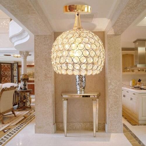 Modern Crystal Bedroom Ceiling Light Hallway Corridor Fashion Ceiling Lamp Contracted Gallery Ceiling Lighting Fixtures