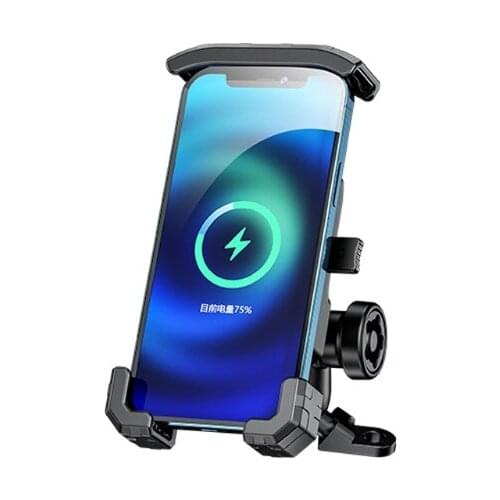 Universal Bike Rearview Mirror Phone Mount Anti Shake and Stable 360° Rotation T21A