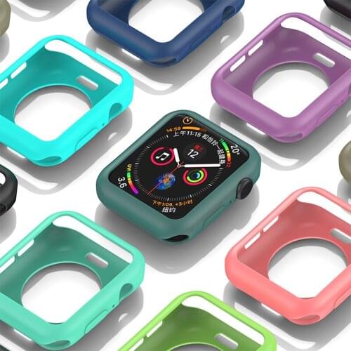 High Quality Soft Silicone Case for Apple Watch 6 SE 5 4 3 2 1 42MM 38MM Protection Cover Shell for iWatch 40MM 44MM Bumper