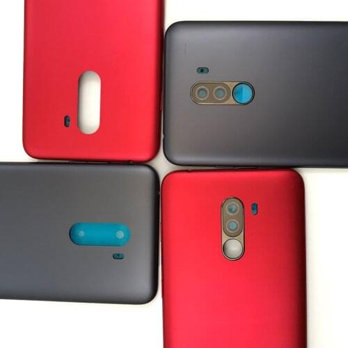 Back Battery Cover For Xiaomi Pocophone F1 Rear Housing Back Door Case With Camera Glass Lens