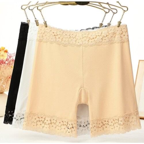 Women summer Safety Short pants Anti Chafing underwear High Elasticity Plus Size Lace Seamless Panties Breathable Underwear