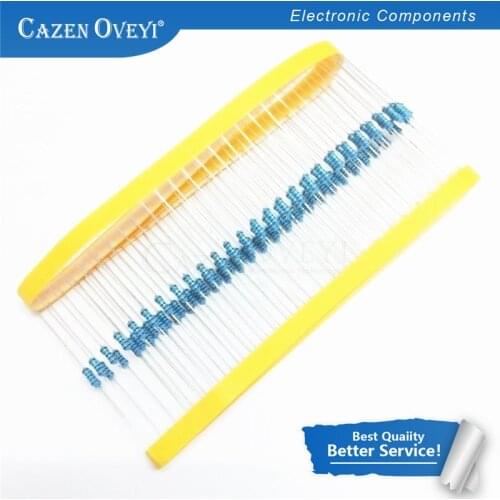 50PCS 1/2W Metal film resistor 1R~2.2M 100R 220R 330R 1K 1.5K 2.2K 3.3K 4.7K 10K 22K 47K 100K 100 220 330 1K5 2K2 3K3 4K7 ohm