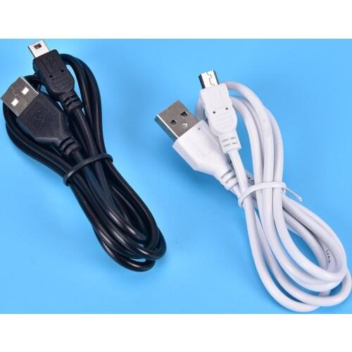 1m Long MINI USB Cable Sync & Charge Lead Type A To 5 Pin B Phone Charger