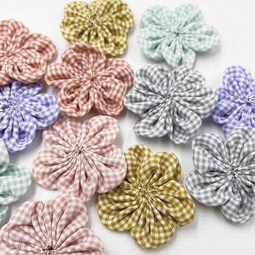 10pcs Satin Ribbon Flowers Bows Appliques Craft Wedding U pick E362