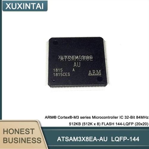 10Pcs/Lot ATSAM3X8EA-AU ATSAM3X ARM® Cortex®-M3 series Microcontroller IC 32-Bit 84MHz 512KB (512K x 8) FLASH 144-LQFP (20x20)