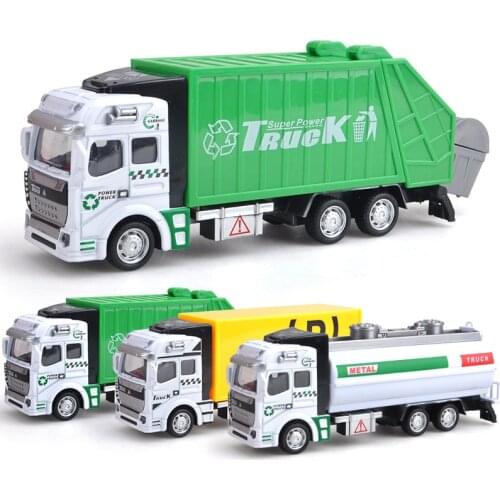15 Kinds City Sanitation Garbage Truck Model Toy for Children 1:48 Scale Alloy Diecast Toys Vehicles Birthday Gift for Boys Y048