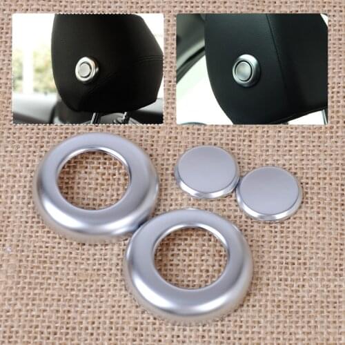 2Pcs Chrome Front Seat Headrest Post Trim for BMW 3 Series F30 F31 F34 2013-2016 For BMW 4 Series F32 F36 2014 2015 2016