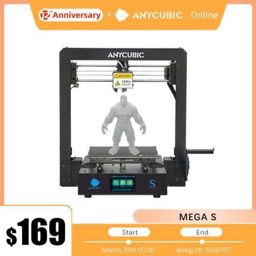ANYCUBIC Mega-S Mega S 3D Printer I3 Mega Upgrade Large Size TPU High Precision Touch Screen DIY 3D Printer kit impressora 3d