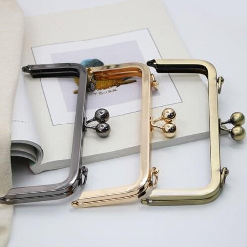 8 Inch (20cm) High Quality Rectangle Bag Purse Frame Screw DIY Part Bag Hardware Metal Ball Clasp Brass