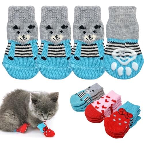 Cute Small Dog Shoes Cotton No-Slip Chihuahua Dog Shoes Hot Dog Doggie Sock for Small Dogs Puppy Pet calcetines perro