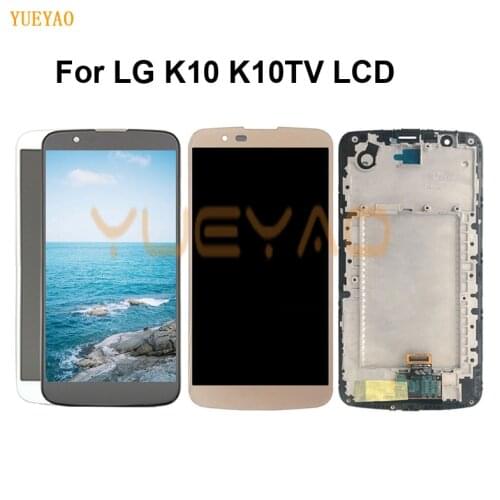 Display For LG K10TV K430DS LCD K410TV K430TV Display Touch Screen Digitizer Glass+Frame K10 LTE K430 K410 For LG K420n LCD