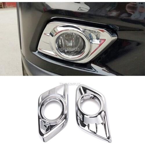 For Nissan X-trail T32 Rogue 2014 2015 2016 Accessories ABS Chrome Car Front Head Fog Light Lamp Decoration Cover Trim Styling