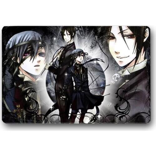 Living Room Door Mat Black Butler Printed Floor Mat Outdoor Rugs Bathroom Kitchen Carpet Anti-Slip Rug House Doormat