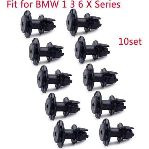 DWCX 10Set Door Sill Spacer Side Skirt Trim Wheel Rocker Panel Moulding Clip & Pins 07147122912 Fit For BMW E93 F12 328i M3