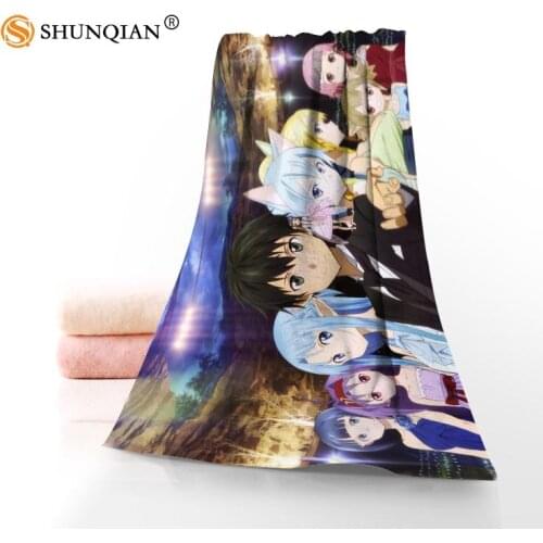 Hot Custom Sword Art Online Towel Printed Cotton Face/Bath Towels Microfiber Fabric For Kids Men Women Shower Towels A7.24-1