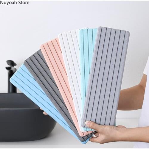 Diatom Mud Absorbent Non-slip Mat Toilet Rectangular Diatomite Tray Quick-drying Natural Diatom Mud Simple Bathroom Accessories