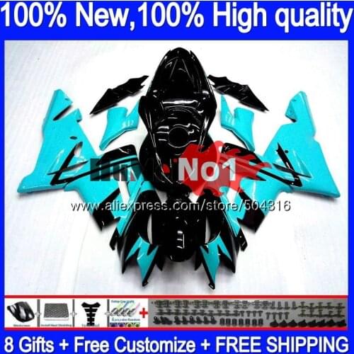 Body For KAWASAKI ZX 1000 CC ZX 10 R ZX1000CC ZX10R 04 05 71MC.99 Cyan black ZX 10R 1000CC ZX-10R 2004 2005 04 05 Fairing
