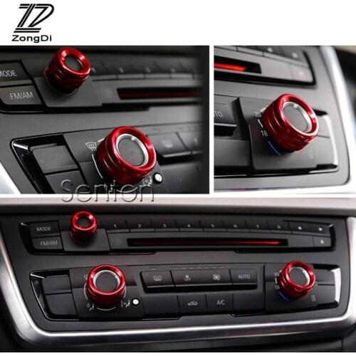 ZD Car Interior 3 Pcs/Lot Aluminum Alloy Air Conditioning Decoration Knob Cover For BMW X1 E84 2011 2012 2013 2014 2015