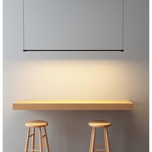 Thrisdar Modern Simple Linear Pendant Light For Dining table Kitchen island Long Hanging Light Restaurant strip Led Chandeliers