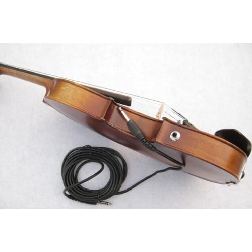 A set of Electric Spruce violin 1/4 violin handcraft violino Musical Instruments with Pickup violin rosin case violin bow