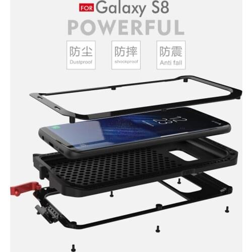 R-JUST Heavy Duty Luxury Doom Armor Case Metal Case Shockproof Dustproof Cover For Samsung Galaxy S8 S8 PLUS case