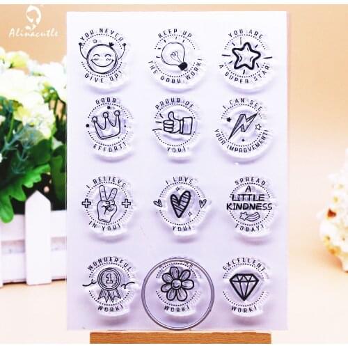 CLEAR STAMPS Teacher Children Encourage Sentiments DIY Scrapbooking Card Album Paper Craft Transparent Silicon Stamp