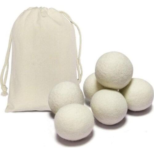 New Wool Dryer Balls Premium Reusable Natural Fabric Softener 2.75inch 7cm Static Reduces Helps Dry Clothes in Laundry Quicker