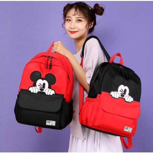 Disney Schoolbags For School Students Girls Backpack For Grades Cute Mickey Anime Bag