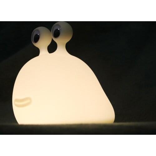 Warm Cartoon Slug Silicone Night Lights with Touch Switch USB Charging Eye Protect Art Decor Kids/girls Room Bedside Gift Study