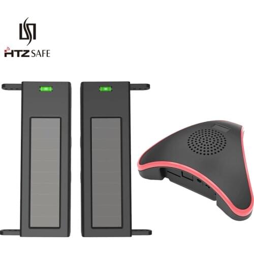 HTZSAFE Solar Beam Sensor Driveway Alarm System-400 Meters Wireless Range- 60 Meters Sensor Range-DIY Home Security Alerts