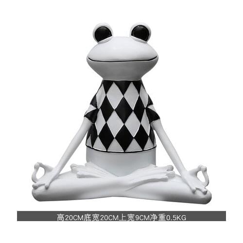 A Yogic frogs resin decoration Layout of the living room home TV cabinet crafts Home decoration