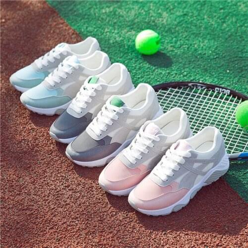Air Shoes Woman Female Students All Match Comfortable Breathable Thick Soled Running Shoes Lace Harajuku Tide Sneaker Women Shoe