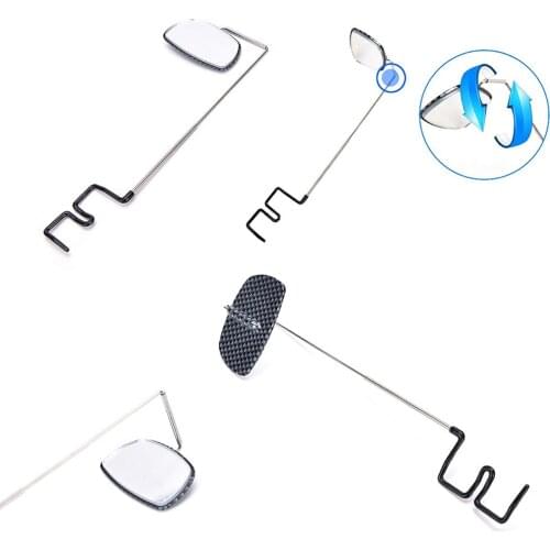 Aluminum Alloy Bicycle Rearview Riding Helmet Eyeglass Mirror Rearview Adjustable Bike Accessories Bicycle Rearview Mirror Black