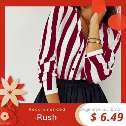 2021 New Blouse Women Casual Striped Top Shirts Blouses Female Loose Blusas Autumn Fall Casual Ladies Office Blouses Top Sexy