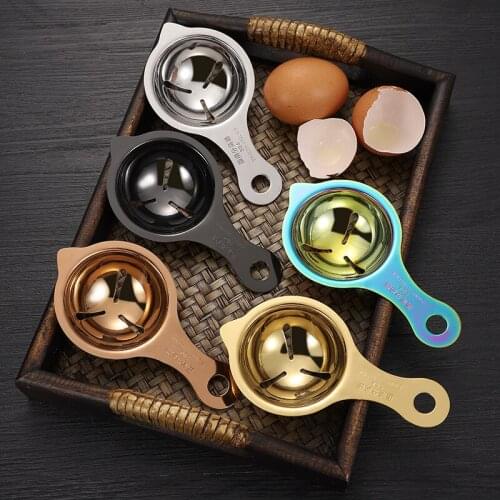 Gold Egg Divider Food Grade 304 Stainless Steel Egg Separator Kitchen Egg Yolk White Divider Tools Kitchen Accessories
