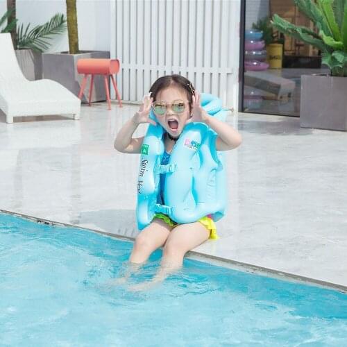 2019 New PVC Baby Life Vest Kids Children Float Inflatable Swimsuit Swim Security Jacket Buoyancy Vest Swimming Aid S M L