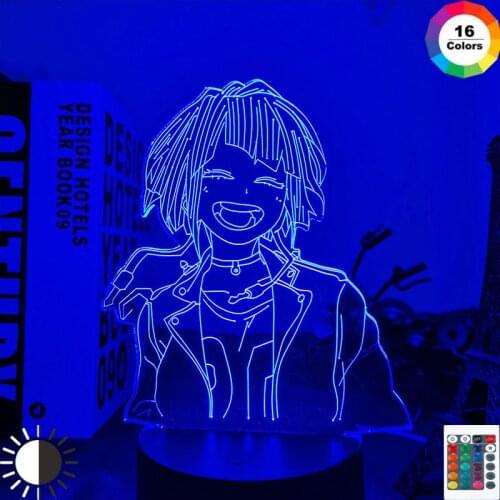3d Lamp Anime My Hero Academia Kyouka Jirou Lamp for Bedroom Decoration Birthday Gift Kyouka Jirou Led Night Light