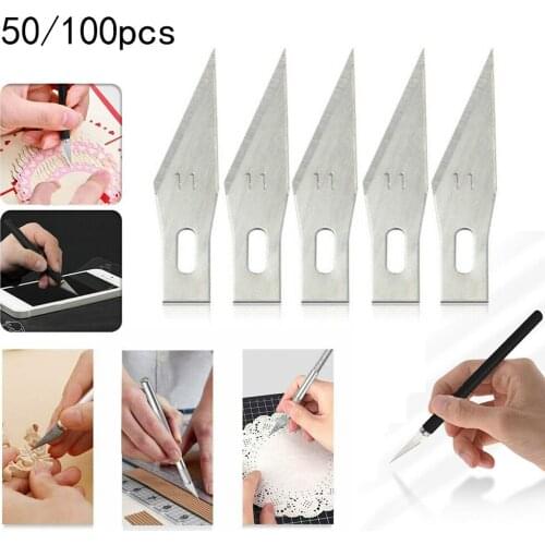 50/100pcs Blades Metal 11# Blades For X-Acto Exacto Tool SK5 Graver Hobby Style Multi Tool Craft Engraving Blades