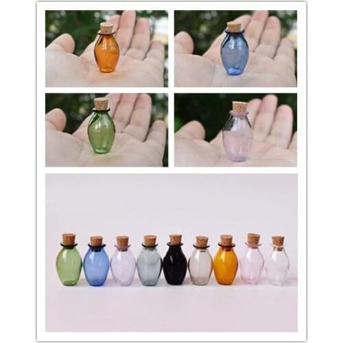 50pcs Glass Bottles Miniature Potion Bottle Mini Cork Glass Vials Wedding DIY Mini Drift Bottle Wishing Bottle Perfume Bottle