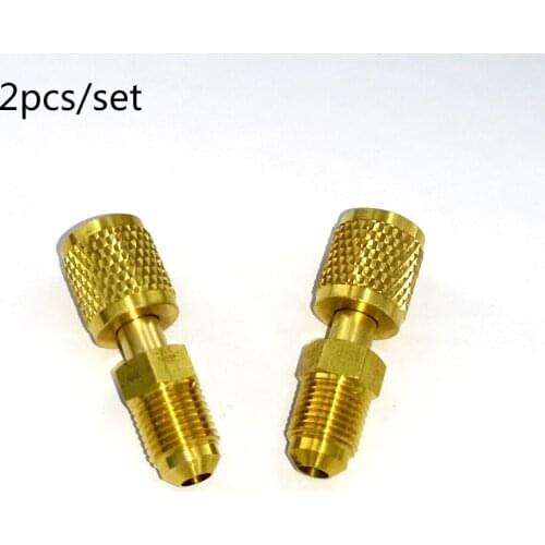 2Pcs Air Conditioning Adapter M 5/16 F 1/4 SAE For R410a Refrigerant Air Filling Refrigerant Repair Fluoride HVAC Tools Newly