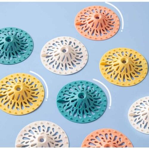Anti-blocking Floor Drain Cover Shower Drain Strainers Bathtub Stopper Silicone Sink Cover Hair Catchers Bathroom Kitchen Filter