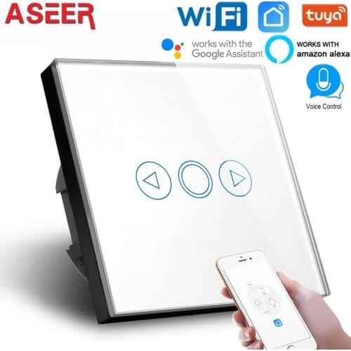 ASEER,Tuya Smart Life APP Control WIFI Dimmer Swith 220V EU Standard 1 Gang smart switch,Compatible Alexa Google Assistant